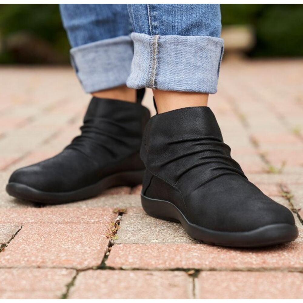 Anodyne Womens No. 91 Casual Boots US 8.5M EU 38.5 Black Vegan Leather NIB